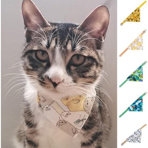 Pet Dog Cats Bandana Bib Adjustable Scarf Bib Triangle Bandage Collar Bib for Dogs Cats Neckerchief Saliva Bib Pet Accessories