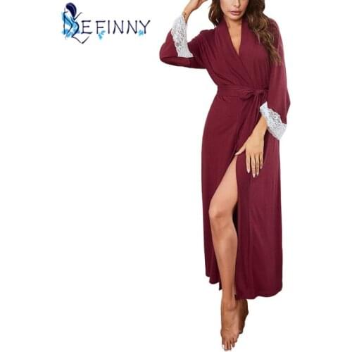 Женские хлопковые халаты EFINNY China At AliExpress