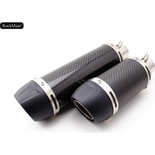Motorcycle Carbon Fiber Racing Exhaust Muffler Pipe with Removable DB Killer for 51mm Universal Motorcycle Motorbike Street Bike