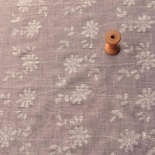 Quality polyester cotton tissu Flower branch fabric Dress clothing fabrics