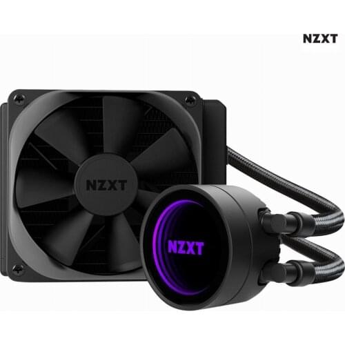 NZXT Kraken M22 120mm All-In-One RGB CPU Liquid Cooler CAM Powered Infinity Reinforced Extended Tubing PWM Radiator Fan