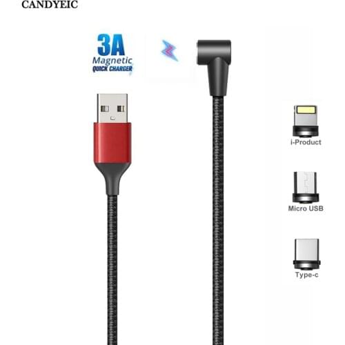 CANDYEIC USB C Magnetic cable for vivo Y50 Charging Cable USB Type C Mobile phones wireless charging 3 in 1