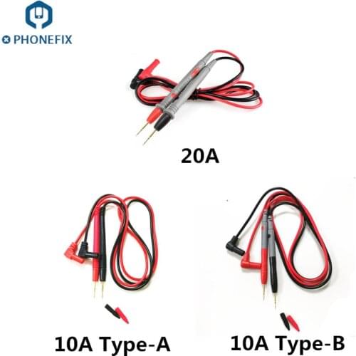 Multimeter Pen 10A/20A Superfine Needle Tip Wire Pen Alligator Clips Clamp Cable for Multimeter Tester Digital Multimeter IC Pin