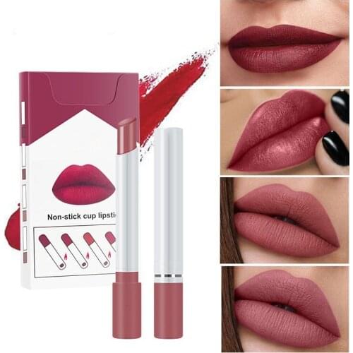 4 Colors Makeup Lipstick Cosmetics Lipstick Set Lip Tint Lip Gloss Waterproof Maquillaje Matte Long Lasting Make Up Pomade