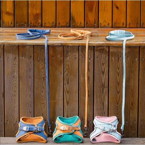 Pet Harness Leash Set Training Walking Leads for Small Cats Dogs Harness Collar Adjust Leashes Set Pet Cat Dog Accessory