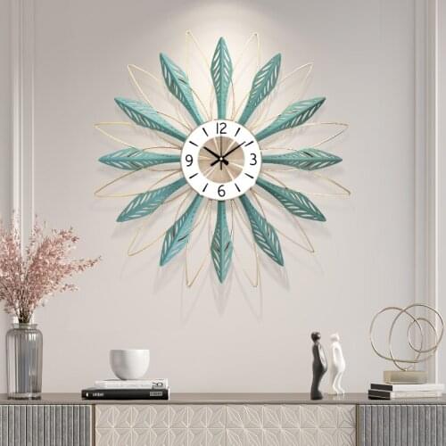 Art European Style Wall Clock Creative Fashion Luxury Large Wall Clock Silent Metal Zegar Na Sciane Home Decoration DJ60WC