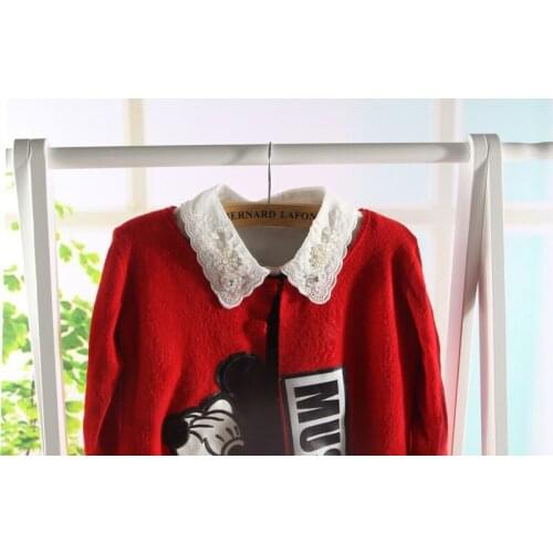 Spring and winter new Korean female shirt beaded inlay false collar decoration collar sweater collar decoration collar