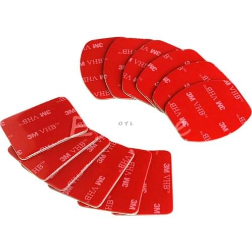 New 3m 12pcs Flat Curved Helmet Mount Adhesive Pads For Gopro HD Hero 1 2 3 3