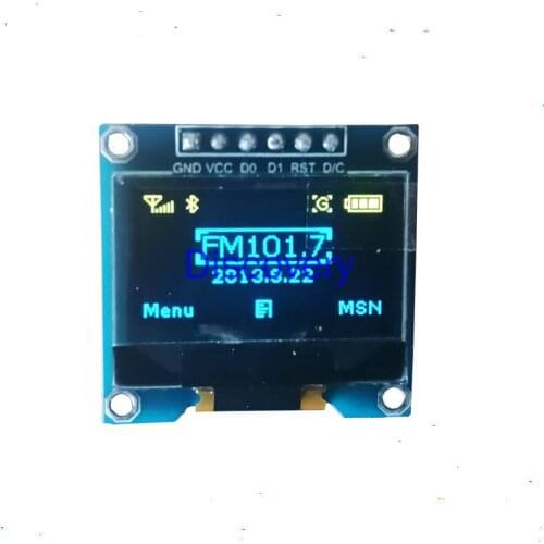 0.96 Inch OLED LCD Display Module SPI Blue Yellow Blue White Stm32/51/ Routine