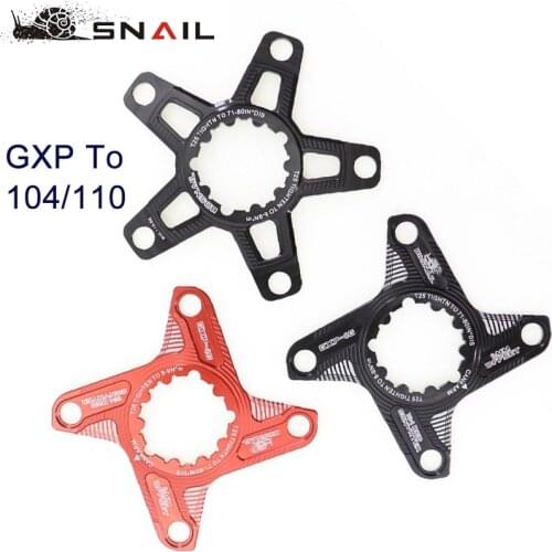GXP To 104bcd 110bcd x9 xx1 X01 6mm 4 claw 5 claw converter is suitable for SRAM, black road bicycle MTB chain adapter