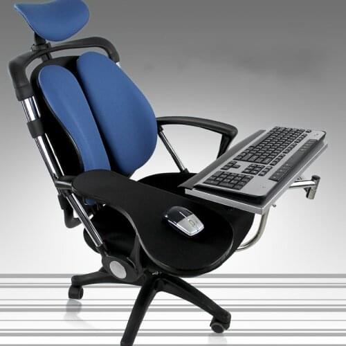 Computer Desk Keyboard Tray Multifunctional Lazy Chair Lift Rotatable Bracket Foldable Laptop Stand Include Mouse-Pad slide