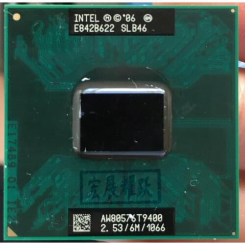 Intel Core 2 Duo T9400 CPU Laptop processor PGA 478 cpu 100% working properly