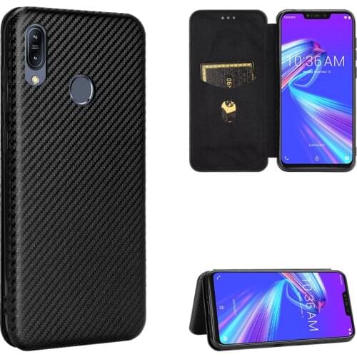 For Asus ZenFone Max M2 ZB633KL Luxury Carbon Fiber Skin Magnetic Adsorption Case For Asus ZB633KL ZB ZB633 633 633KL Phone Bags