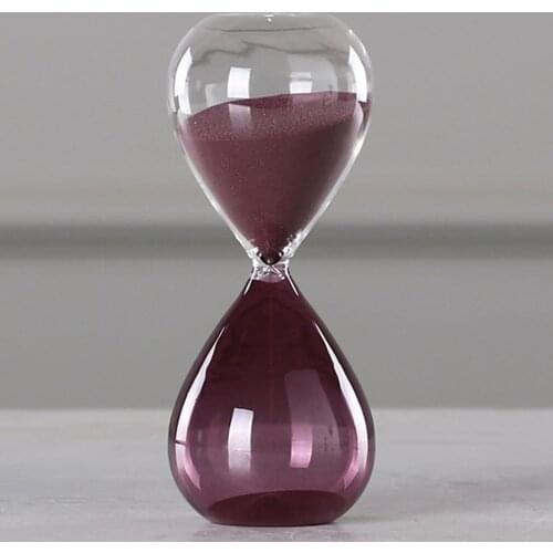 18H006 Hand-blown Timer Clock Magnetic Glass Sandglass Ampulheta Crafts Sand Clock Hourglass Timer