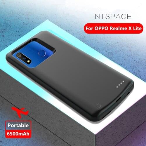 NTSPACE Battery Charger Cases For OPPO Realme X Lite Power Case 6500mAh Power Bank Charging Case External Battery Powerbank Case