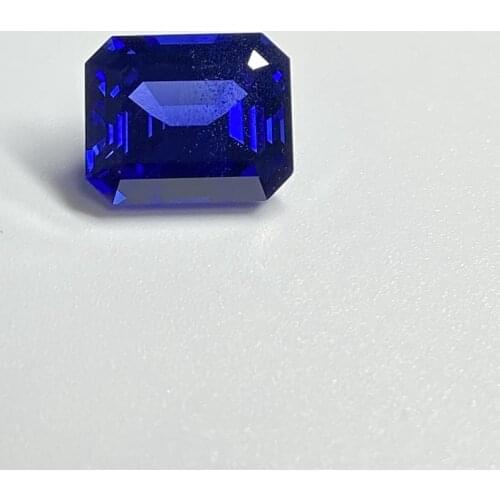 Meisidian Lab Created Emerald Cut Blue Sapphire 3x5mm To 10x14mm GRC Loose Synthetic Gemstone