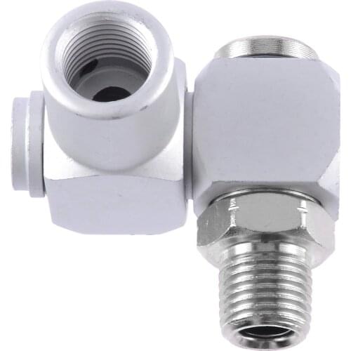 Pneumatic Conversion Universal Joint 360 Swivel Air Hose Connectors Fittings 1/4 Inch Air Hose Adapter Hardware Parts