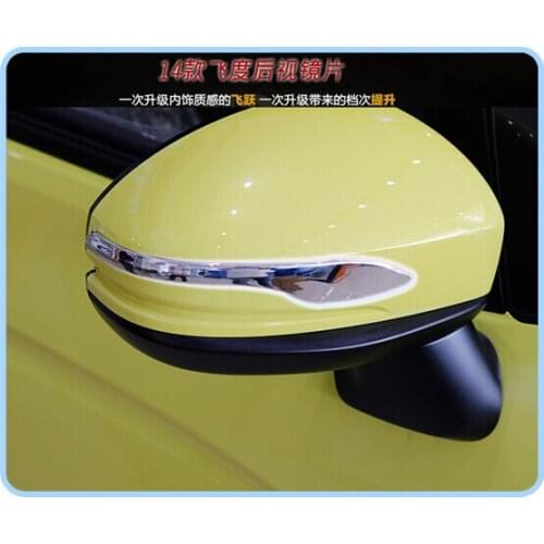 Higher star 2pcs side door mirror decoration trim, protection trim for Honda Fit,Jazz 2014-2017
