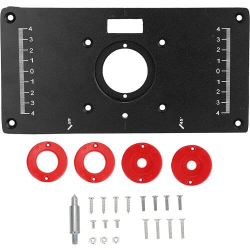 Insert Plate Engraving Machine Aluminium Wood Router Trimmer Models 4 Rings Tools Router Table Insert Plate Woodworking Benches