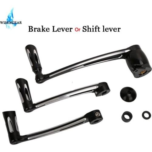 WISENGEAR Aluminum Brake Arm Kit Brake Lever With Shift Lever Shifter Pegs Motorcycle For Harley Touring Electra Street Glide