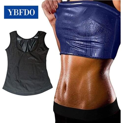 YBFDO Women Sauna Suit Workout Tank Top Shapewear Weight Loss Body Shaper Compression Shirt Slimming Vest Waist Trainer Fat Burn