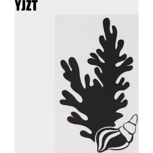 YJZT 9.2CM×16CM Marine Microorganism Corals And Conch Decal Car Sticker Vinyl 18A-0089