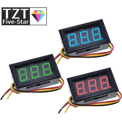 0.56 Inch Mini Red Green Blue LED Display Panel Voltage Meter Voltmeter Home Use Voltage 3 Three Digital DC 4.5V 30V 2 / 3 Wires