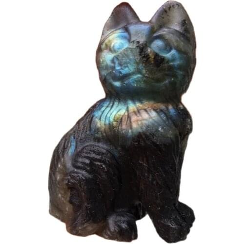 2inch Animal Natural Crystals Stones Dog Shape Hand Carved Crystal Figurine Healing Gemstone For Decoration