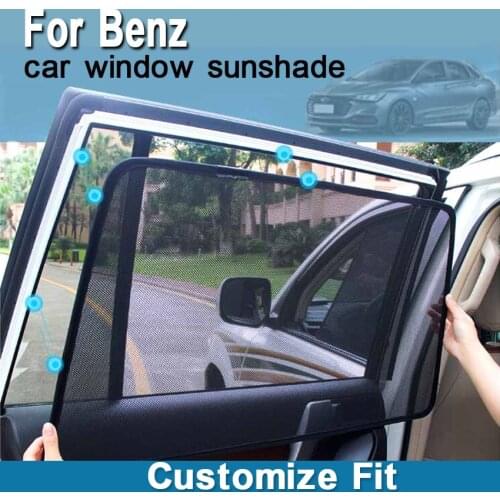 2 Pcs Magnetic Car Front Side Window Sunshade For Benz A CLASS-W176 B CLASS-W246 C CLASS-W205 E CLASS-W213 S CLASS-W221