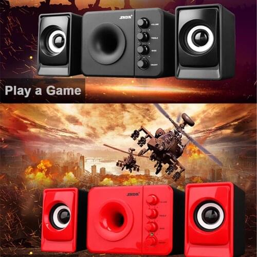2021 Newest Full Range 3D Stereo Subwoofer 100% Bass PC Speaker Portable Music DJ USB Computer Speakers for Laptop TV