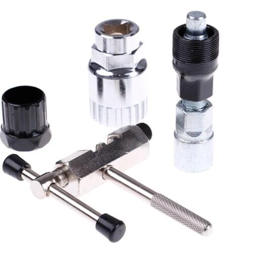4PCS Mountain Bike MTB Bicycle Crank Chain Axis Extractor Removal Repair Tool Kit Bike Multitool Set Bicycle Accessories