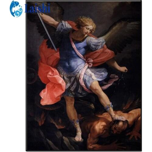 Diamond Painting Archangel Michael hunts down demons Embroidery Cross Stitch Art Craft Full Square/Round Rhinestone Home decor