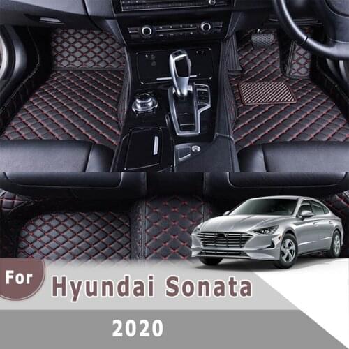 RHD Carpets For Hyundai Sonata 2020 Car Floor Mats Auto Accessories Custom Leather Dash Rugs Foot Pads Interior Cover