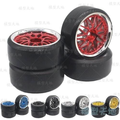4pc 1/10 Drift Car Tires 26*64MM Plastic Wheel Rim Hard Tyre Hex 12MM for HSP Tamiya HPI Kyosho 94123 D3 D4 CS XIS TT02 1010