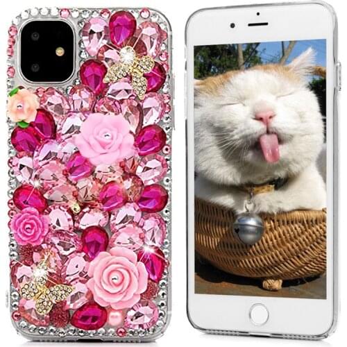 Super Luxury Crystal Diamond 3D Flower Cinderella Carriage Case Cover For iPhone 12 Mini 11 Pro XS Max X XR 6 6S 7 8 Plus SE