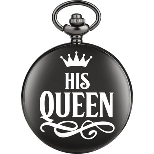 Retro Black Polish Quartz Pocket Watch Custom Text Pattern Pendant Watches Casual Arabic Number Steampunk Clock Unisex Gift 2020