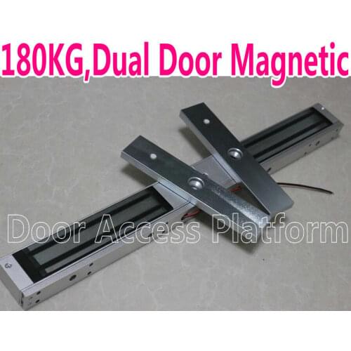 Dual Door 180KG Door Magnetic Lock Double direction Double Open for access control system, 300lbs Door Double way Magnetic part