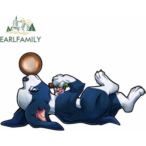 EARLFAMILY 13cm X 7.1cm for Dog Lying Personality Creative Car Stickers Personality Decal Suitable for All Types of Vehicles