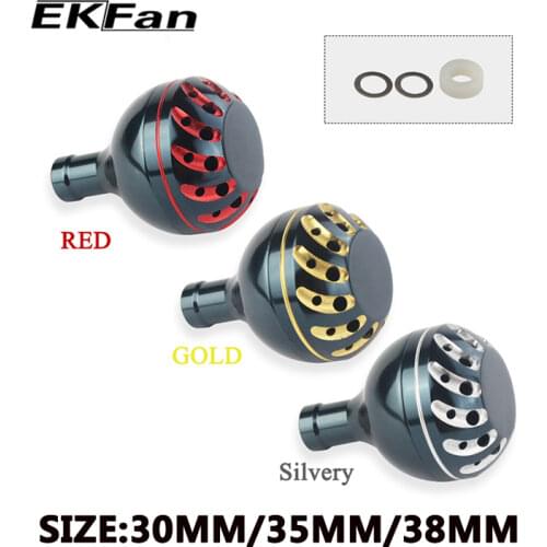EKfan Diameter 30/35/38mm Fishing Handle Knob Material Alloy Alluminum Bearing: 7*4*2.5mm for Saltwater Spinning Reel Accessory
