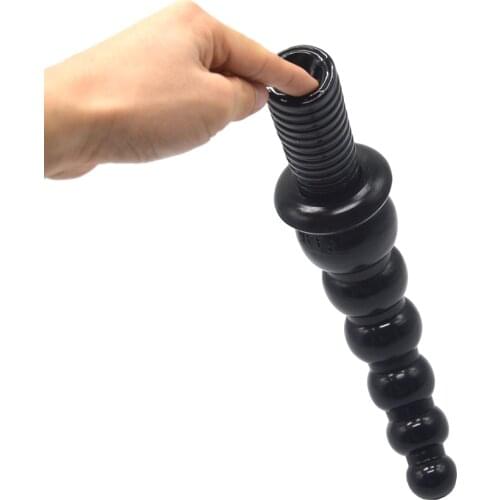 FAAK 6 Beads Long Handle Anal Dildo Butt Plug Discreet Package Erotic Anal Plug Lesbian Man Masturbation Realistic Skin Penis