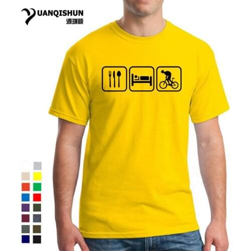 Eat Sleep Bicycling T-shirts Funny Cycling enthusiasts Bike T Shirt 2020 Fashion 16 Colors Cotton Short sleeves Tops Tee Unisex
