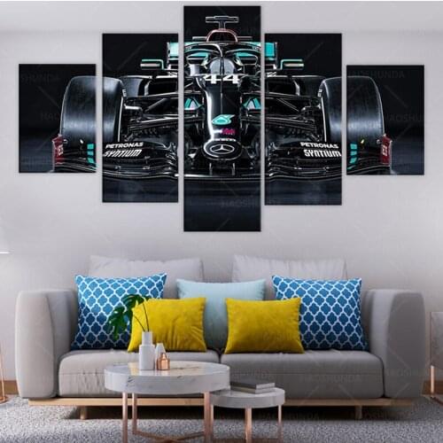 Modern Canvas Wall Art Decor 5 Pieces AMG Formula 1 W11 luxury Car Spotr Car Paintings Poster for Living Room Bedroom Children H