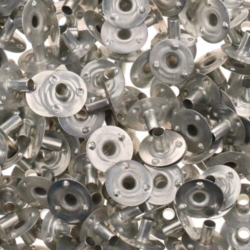 61 Meters/ 67 YARDS Cotton BRAIDED WICK SPOOL WITH 200 Pieces 2cm Aluminum CANDLE WICK SUSTAINERS TABS for Candle Making