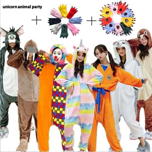 Kigurumi Onesies Cosplay happy Clown halloween Christmas Party Pyjamas costumes carnival costume Mens womens partyhoodies
