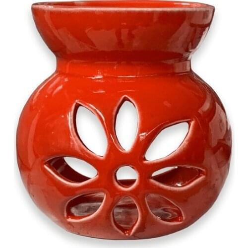 Lotus Flower Red Ceramic Censer candle holder candle and candlestick свеча и подсвечник vela y candelero