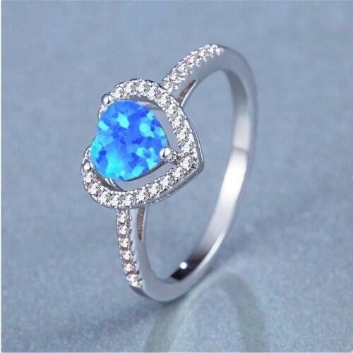 Hot Sell New Stylish Romantic Elegant Heart Rings For Female Wedding Rings Charm Finger Rings For Party Fine Jewelry Gifts