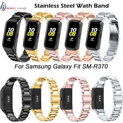 Metal Replacement Watch Band Stainless Steel Watch Strap for Samsung Galaxy Fit SM-R370 Smart Watch Milanese Loop Bracelet
