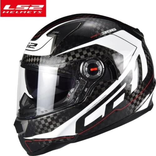 Genunie LS2 ff396 carbon fiber full face motorcycle helmet dual visor 100% original cascos moto LS2 helmet ECE