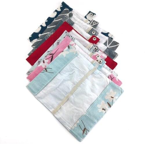 1pcs/3pcs Bamboo Cutlery Set Bag Utensils Portable Flatware Knife-Fork Travel Toothbrush Cloth Bag