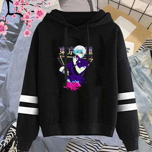 Tokyo Ghoul Printed Hooded Autumn Women Casual Sweatshirt Streetwear Hoodies 2021 Fashion Top